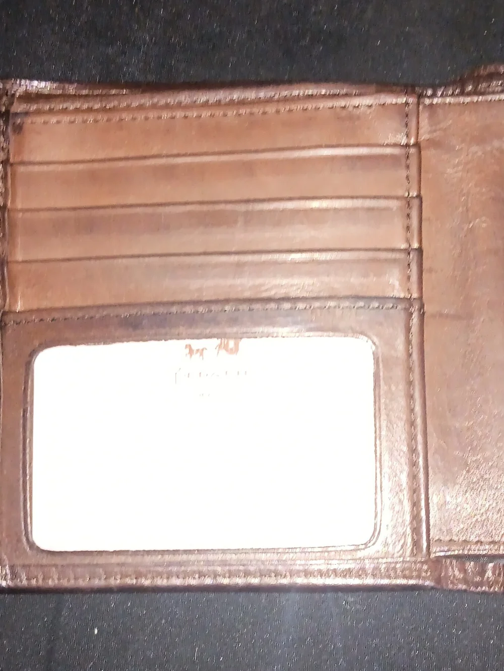 Coach Vintage Brown Leather Kisslock Wallet with Gold Accents